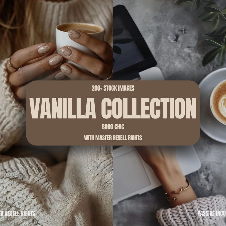 200+ Vanilla Boho Stock Image Collection— | PLR/MRR