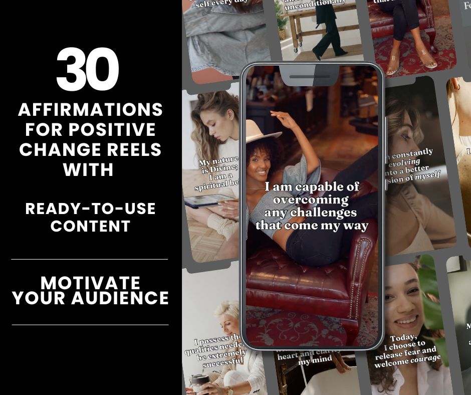 30 Affirmation Reels With Content | PLR/MRR